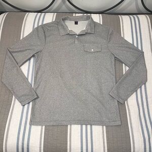 SHEIN Men's Heather Gray Polo Shirt